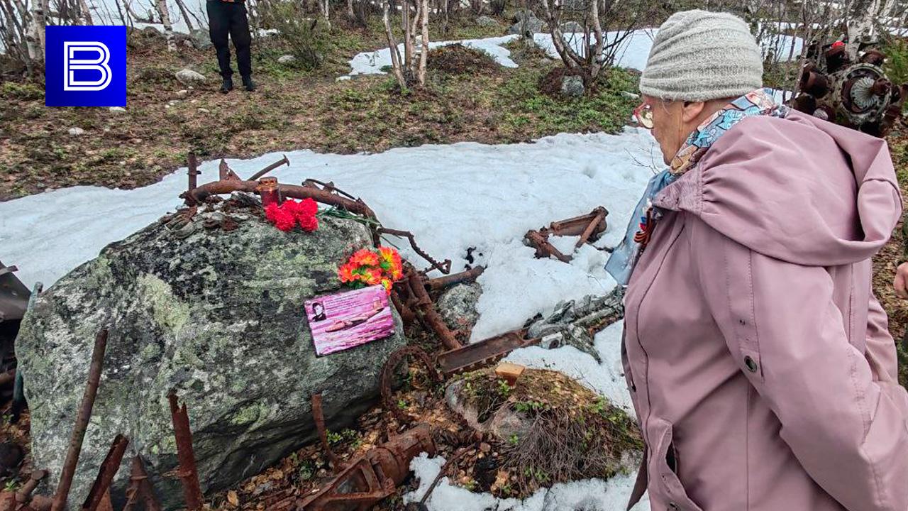 Дочь погибшего в 1944-м году военного летчика побывала на месте гибели отца в губе Средняя Кольского залива