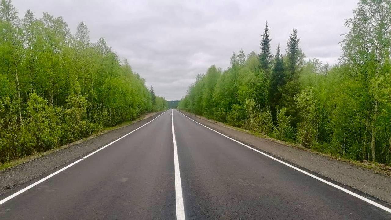 Ремонт автоподъезда к Высокому завершили