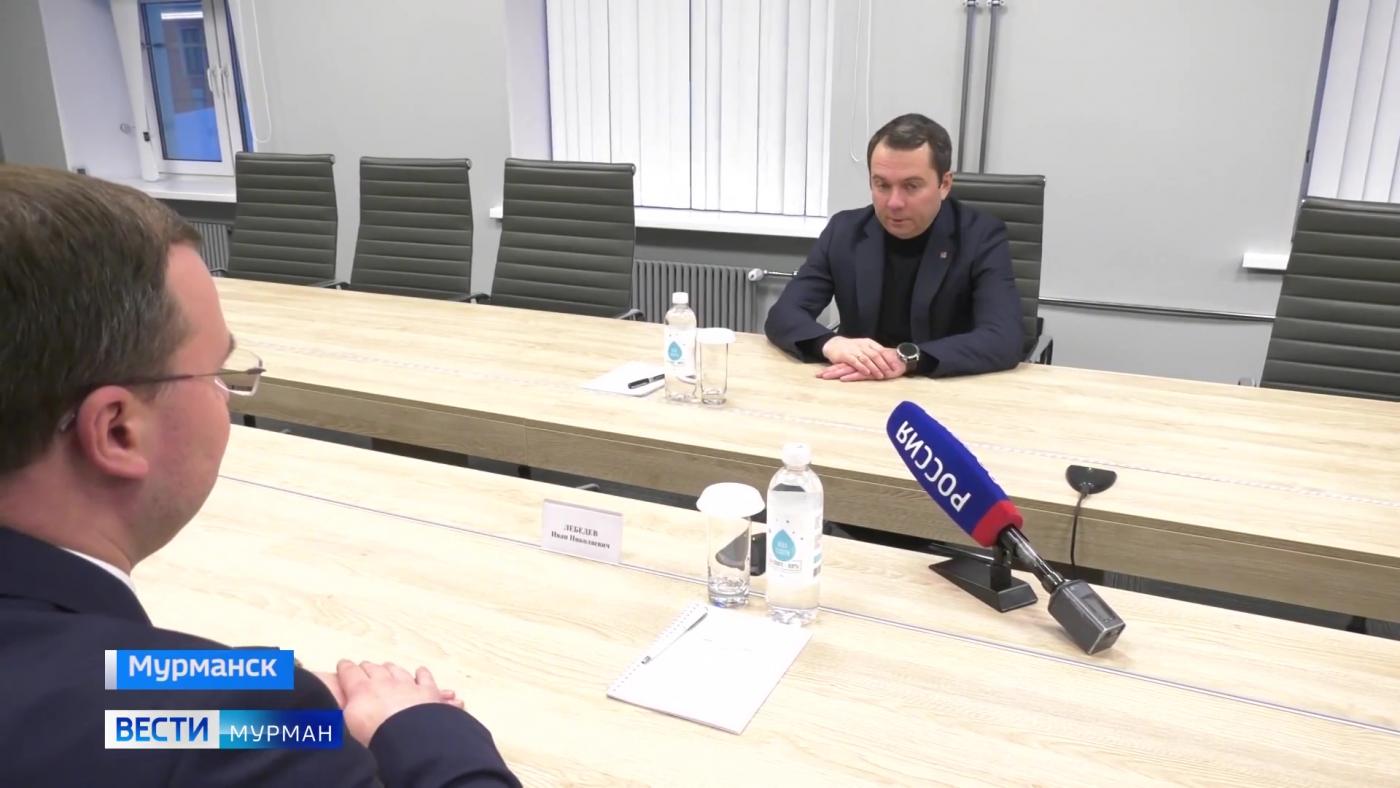 Андрей Чибис на рабочей встрече пожелал Ивану Лебедеву успехов на посту мэра Мурманска