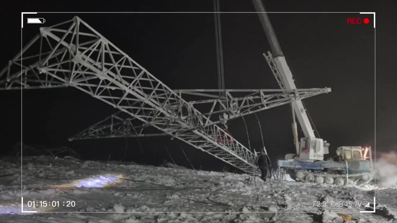 Вторая постоянная опора ЛЭП установлена на месте аварии в Мурманской области