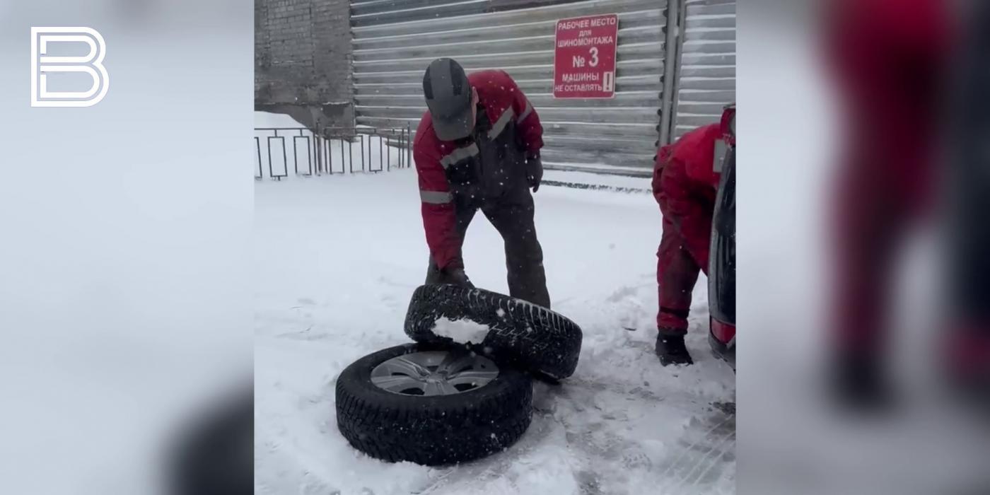 Мурманские водители переобуваются... снова на зимнюю резину